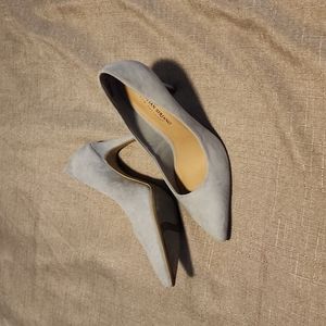 Christian Siriano - Heeled Pumps, Faux Suede, Size 8, Gray